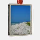 strand op Sanibel Island Metalen Ornament (Rechts)