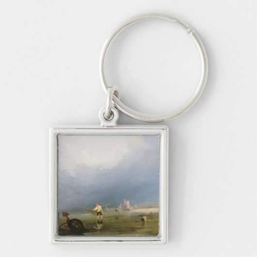 strand op Shoreham Sleutelhanger (Voorkant)