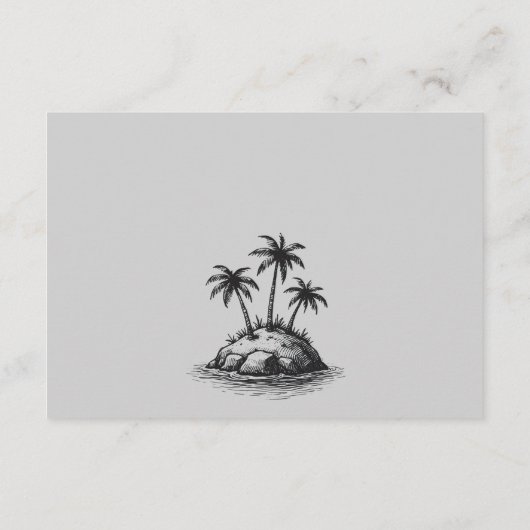 Strand Paar Bruiloft Informatiekaartje (Achterkant)