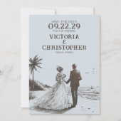 Strand Paar Save the Date (Voorkant)