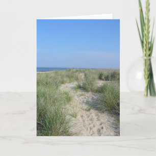 Strand, pad naar de oceaan kaart