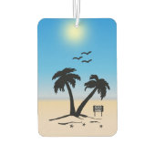 Strand Palm Bomen Zonnig Luchtverfrisser (Achterkant)