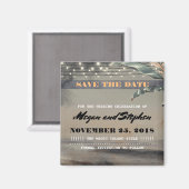 Strand Palm String Lights  Save the Date Magneet (Voorkant / Achterkant)