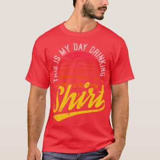 Strand Palm Tree Retro Dag Drink T-shirt