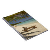 Strand, palmbomen en ligstoel notitieboek (Rechterzijde)