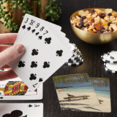 Strand, palmbomen en ligstoel pokerkaarten (Insitu)