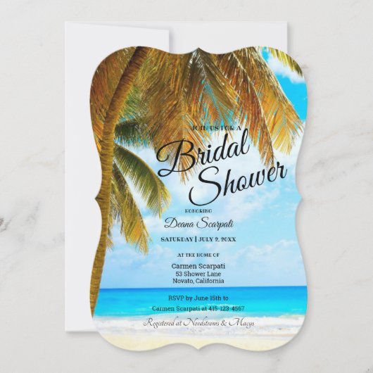 Strand, Palmbomen, Oceaan Kaart (Voorkant)