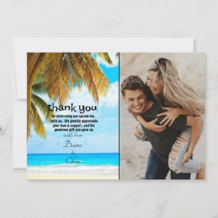 Strand Palmboom Ocean Bestemming  Bedankkaart
