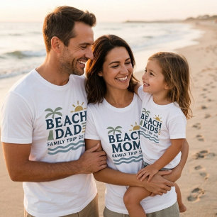 Strand Papa T-shirt Familie Vakantie T-shirt Bijpa
