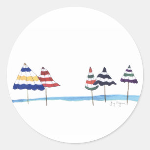 Strand Paraplu's Sticker