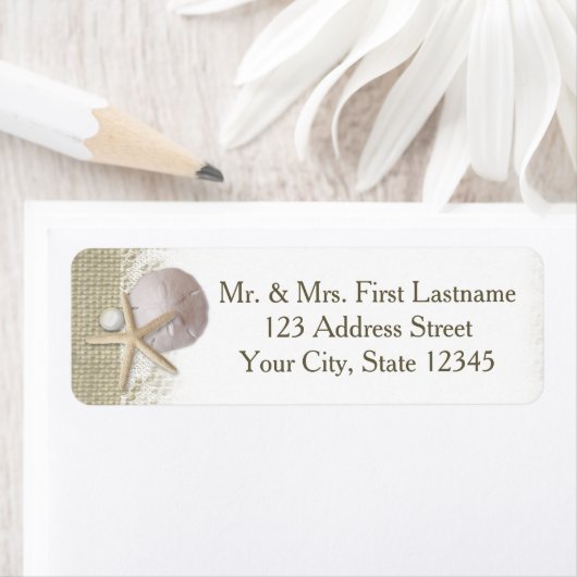 Strand Parels en Kant Etiket (Insitu)