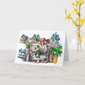 STRAND Persoonlijk, Vastgoed, Zakelijk Kerstmis Kaart (Gele Bloem)