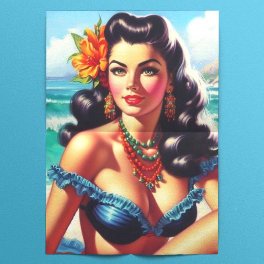  strand Pin-up schilderij Tissuepapier