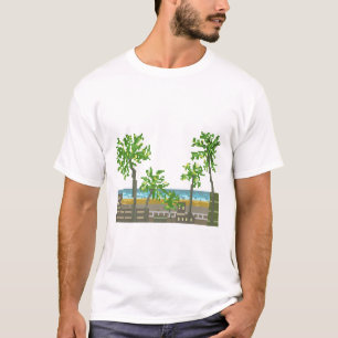 Strand Pixel Art Natuur T-shirt