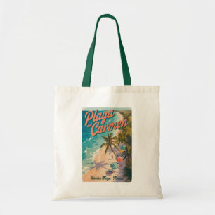 Strand Playa del Carmen Illustratie Reis Kunst Tote Bag