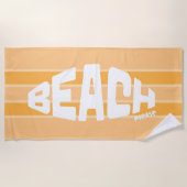 Strand Please Peachy Roze Gestreepte Strandlaken (Voorkant)