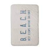 Strand Quote met witte zeester Badmat (Voorkant Verticaal)