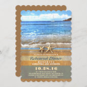 strand repetitie dineruitnodigingen kaart (Voorkant / Achterkant)