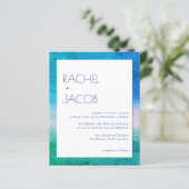 Strand Retro Type Zomer Bruiloft Uitnodiging (Staand voorkant)