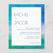 Strand Retro Type Zomer Bruiloft Uitnodiging (Voorkant)