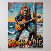 Strand Rocker: Leeuw Poster (Voorkant)