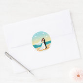 Strand Romance bruiloft Sticker (Envelop)