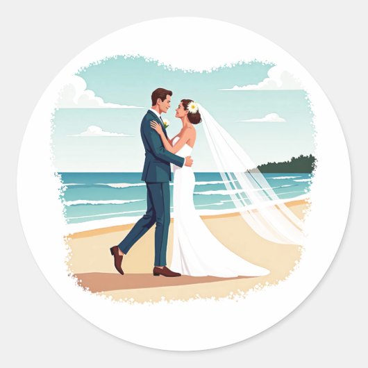 Strand Romance Sticker (Voorkant)