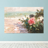 *~* Strand Roos Close Up TV2 Uitgerekte Canvas Pri (Insitu (Houten vloer))