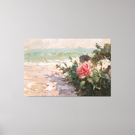 *~* Strand Roos Close Up TV2 Uitgerekte Canvas Pri (Voorkant)