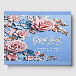 Strand Roos Quartz & Serenity Wedding Gastenboek