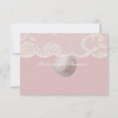  strand roze repetitie diner kaart (Achterkant)