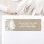 Strand Rustieke Burlap Kant Retouradres Labels (Insitu)