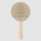 Strand Sandy Toes Salty Kisses Trouwprogramma Fan Handwaaier (Achterkant)