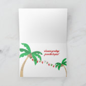 Strand Santa Christmas Kaart (Binnen)