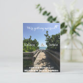 Strand Save the Date Briefkaart (Staand voorkant)