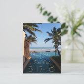 Strand Save the Date Briefkaart (Staand voorkant)