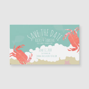 Strand Save the Date Krab Zand Oceaan Golven