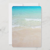 Strand Scène Bruiloft Uitnodiging Sjabloon (Achterkant)