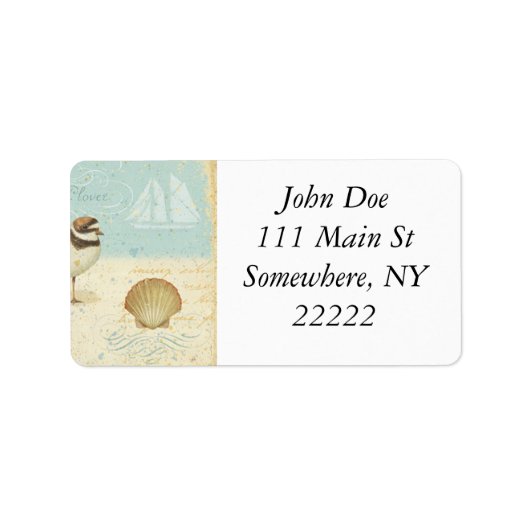  strand scène etiket (Voorkant)