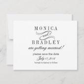 Strand Schelp Droom Datum pink Save The Date (Achterkant)