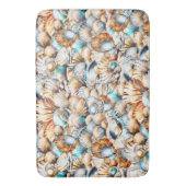 Strand schelp iriserende patroon shell collage badmat (Voorkant Verticaal)