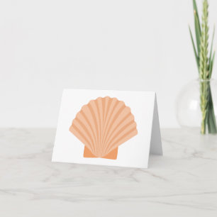 Strand Schelp Oranje Nautisch - Dank je, Hallo, Bedankkaart