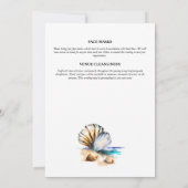 Strand schelpen iriserende elegante nautische them kaart (Achterkant)