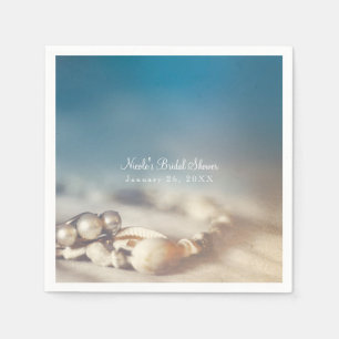 Strand Schelpen & Parel Sieraden Elegante Bruids S Servetten