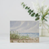 Strand schilderij briefkaart (Staand voorkant)