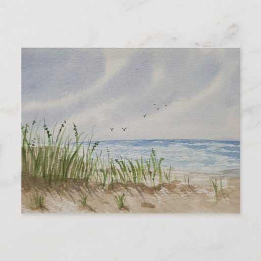 Strand schilderij briefkaart (Voorkant)