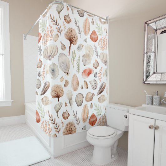 Strand Seashell kust Douchegordijn (In situ)