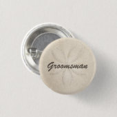 Strand Serenity Groomsman Button (Voorkant /achterkant)