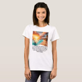 "Strand Serenity Quote T-shirt" T-shirt (Voorkant volledig)
