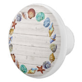 Strand Shell Cirkel Lade Knoppen Donkerder Versie (Rechts)